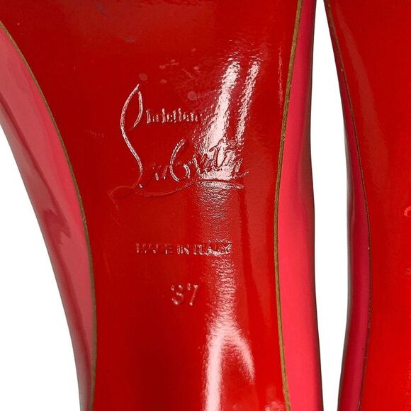 Christian Louboutin Pigalle EU 37 US 7 Pink Patent Leather High Heel Pumps - Picture 9 of 10